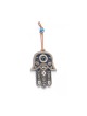 Hamsa Wall Decoration with Chai and Good Luck Symbols... | Metal Hamsa
