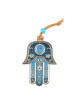 Hamsa Wall Decoration with Chai and Good Luck Symbols... | Metal Hamsa