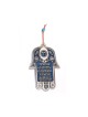 Dark Blue Hamsa Wall Decoration with English Business... | Metal Hamsa
