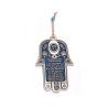 Dark Blue Hamsa Wall Decoration with English Business... | Metal Hamsa