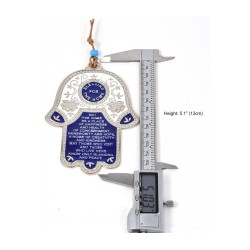 Hamsa Wall Decoration with English Home Blessing and ... | Metal Hamsa
