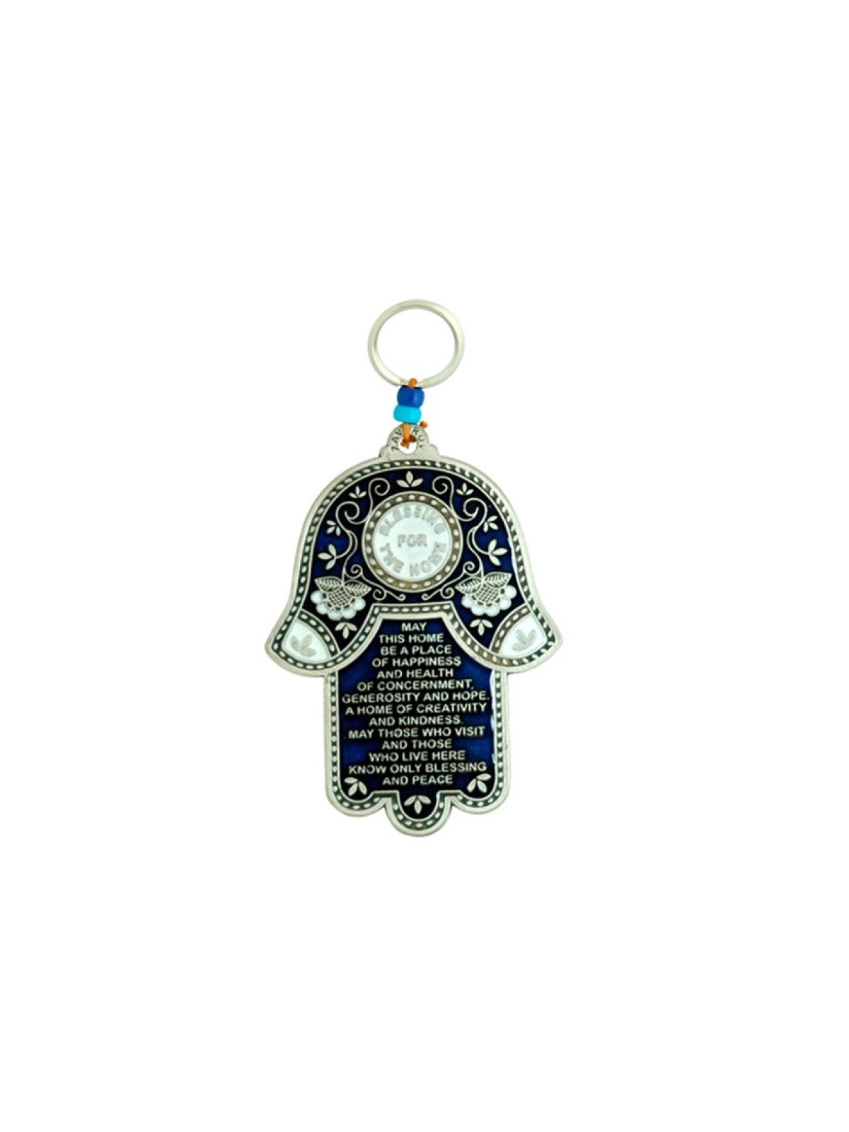 Hamsa Wall Decoration with English Home Blessing and ... | Metal Hamsa