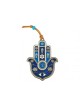Hamsa Wall Decoration Hebrew Chai with Good Luck Symb... | Metal Hamsa