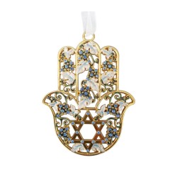 Hamsa Wall Decoration %96 Grape Clusters with a Star ... | Metal Hamsa