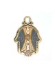 Gray Gold Color Wall Hamsa by Ester Shahaf | Metal Hamsa