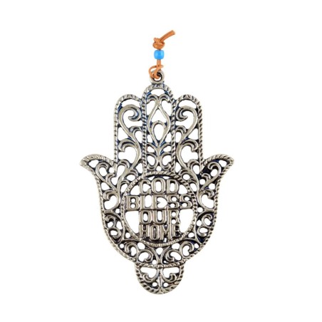 Hamsa Wall Decoration with Cutout Filigree Design %96... | Metal Hamsa