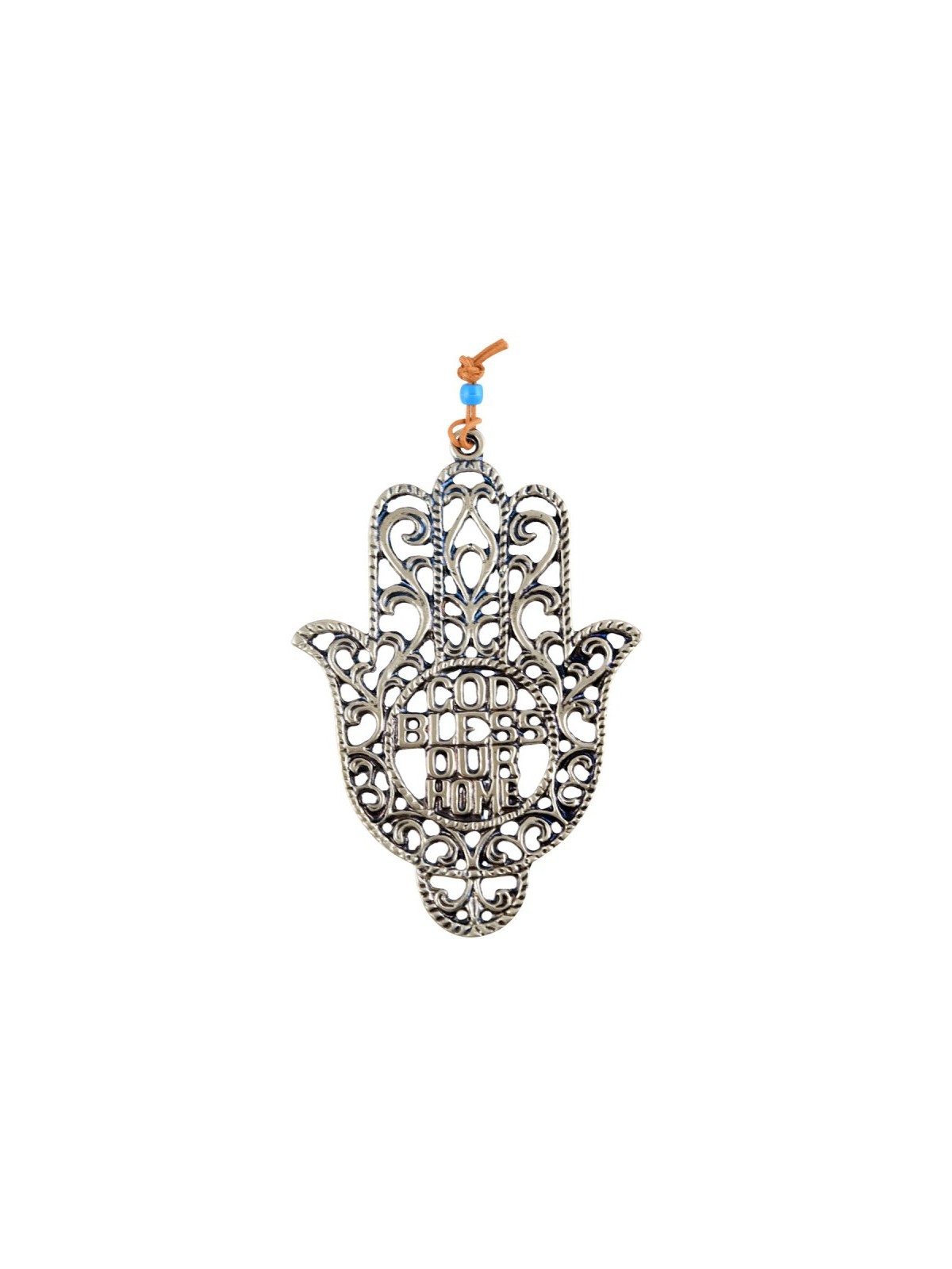 Hamsa Wall Decoration with Cutout Filigree Design %96... | Metal Hamsa