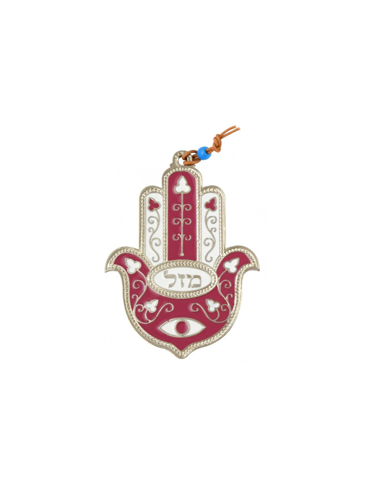 Hamsa Wall Decoration with Mazal Good Luck Eye and Fl... | Metal Hamsa