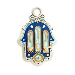 Pewter Wall Hamsa Wheat by Ester Shahaf | Metal Hamsa