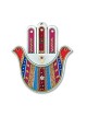 Red Wall Hamsa Hand by Esther Shahaf | Metal Hamsa