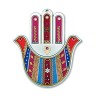 Red Wall Hamsa Hand by Esther Shahaf | Metal Hamsa