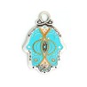 Baby Blue Pewter Wall Hamsa Ester Shahaf | Metal Hamsa