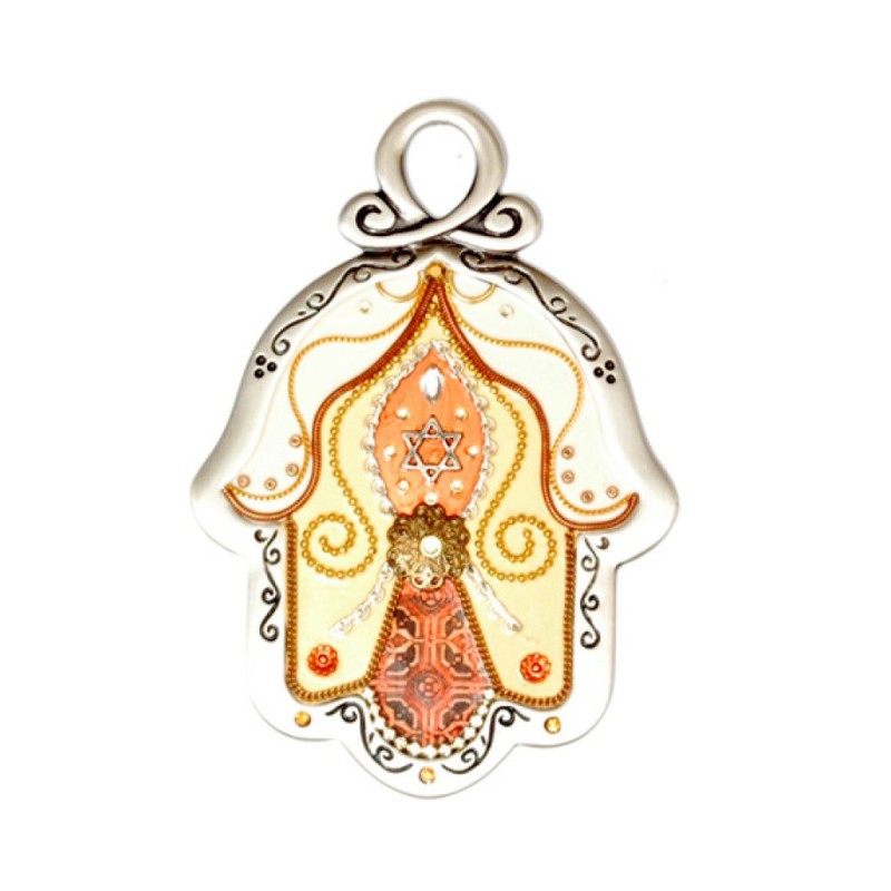 Star of David Wall Hamsa by Ester Shahaf | Metal Hamsa