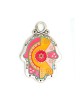 Orange Pink Wall Hamsa by Ester Shahaf | Metal Hamsa