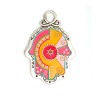 Orange Pink Wall Hamsa by Ester Shahaf | Metal Hamsa