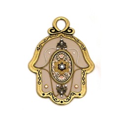 Gold Shades Wall Hamsa by Ester Shahaf | Metal Hamsa