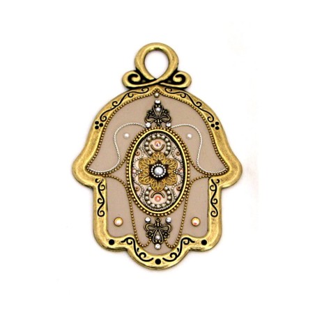 Gold Shades Wall Hamsa by Ester Shahaf | Metal Hamsa