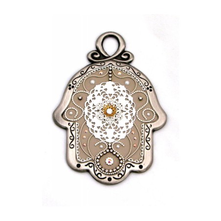 Bronze Shades Wall Hamsa by Ester Shahaf | Metal Hamsa