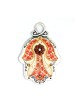 Fiery Orange Wall Hamsa by Ester Shahaf | Metal Hamsa