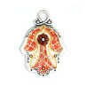 Fiery Orange Wall Hamsa by Ester Shahaf | Metal Hamsa