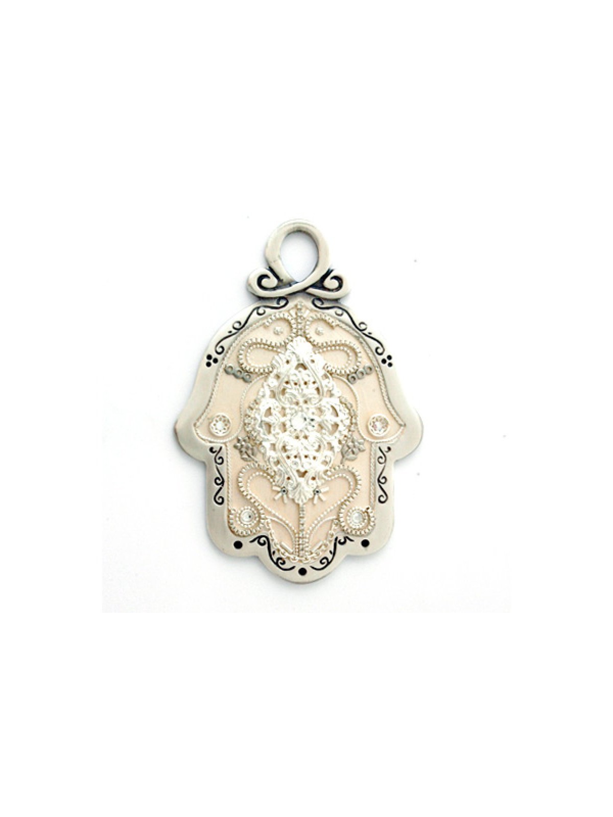 Light Color Wall Hamsa by Ester Shahaf | Metal Hamsa