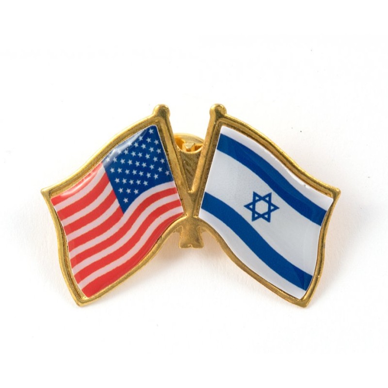 Épinglette des drapeaux des États-Unis d’Israël | Drapeau d'Israël
