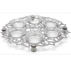 Plaque de Seder découpée au laser Dorit Judaica avec flux découpé... | Assiettes du Séder