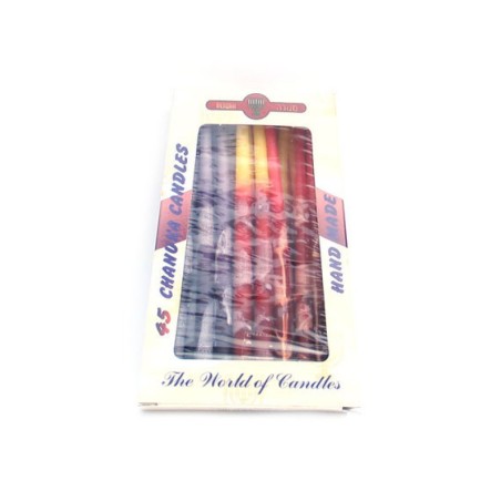 Bougies Hanukkah Menorah minces sans gouttes colorées | Huile et bougies