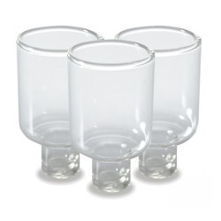 Ensemble de neuf inserts en verre pour l'éclairage à l'huile de Hanoucca... | Huile et bougies