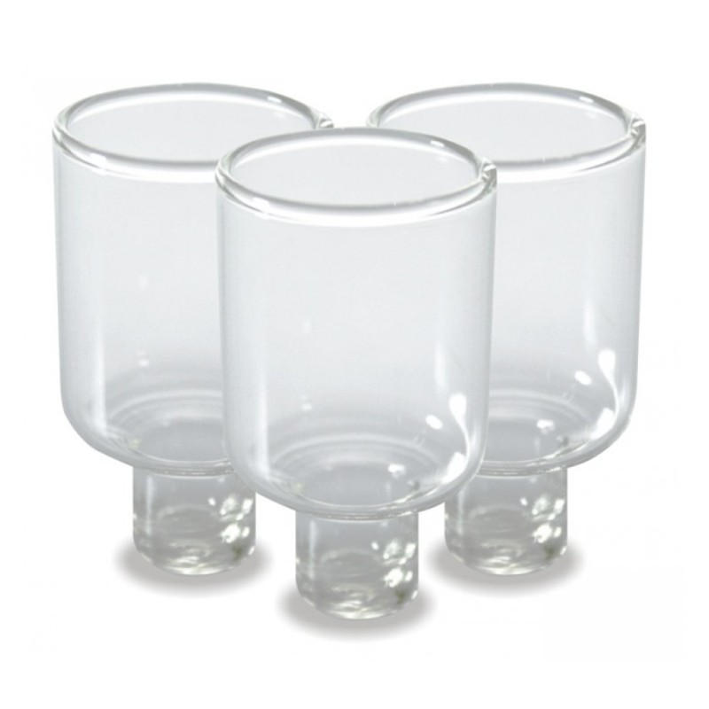 Ensemble de neuf inserts en verre pour l'éclairage à l'huile de Hanoucca... | Huile et bougies