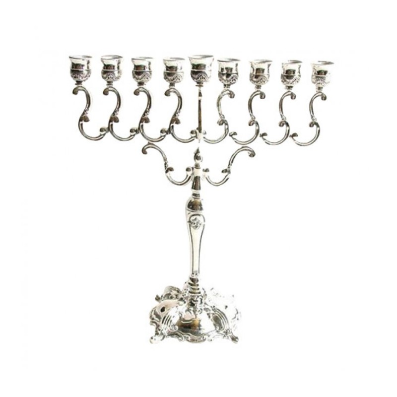 Silver Plated Chanukah Menorah Swirls Design %96 75 I... | Top Sellers