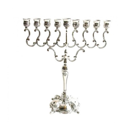Silver Plated Chanukah Menorah Swirls Design %96 75 I... | Top Sellers