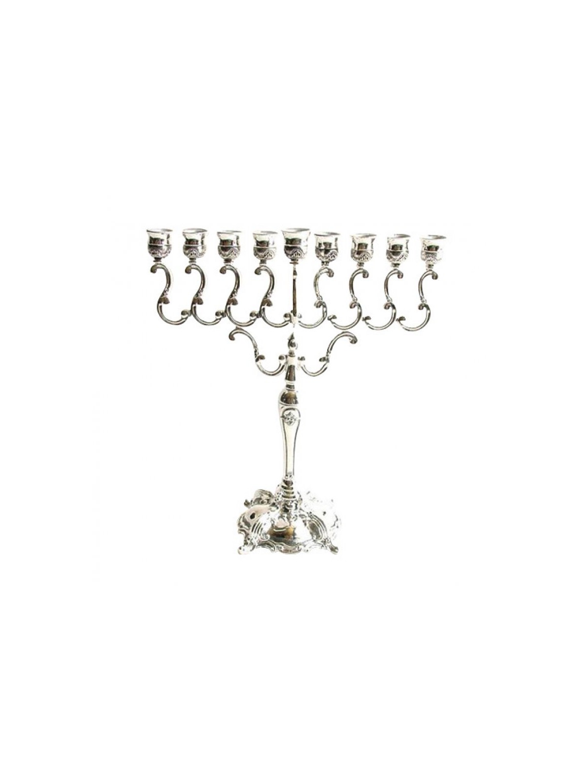 Silver Plated Chanukah Menorah Swirls Design %96 75 I... | Top Sellers