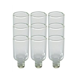 Ensemble de neuf inserts en verre pour l'éclairage à l'huile Menorah... | Huile et bougies