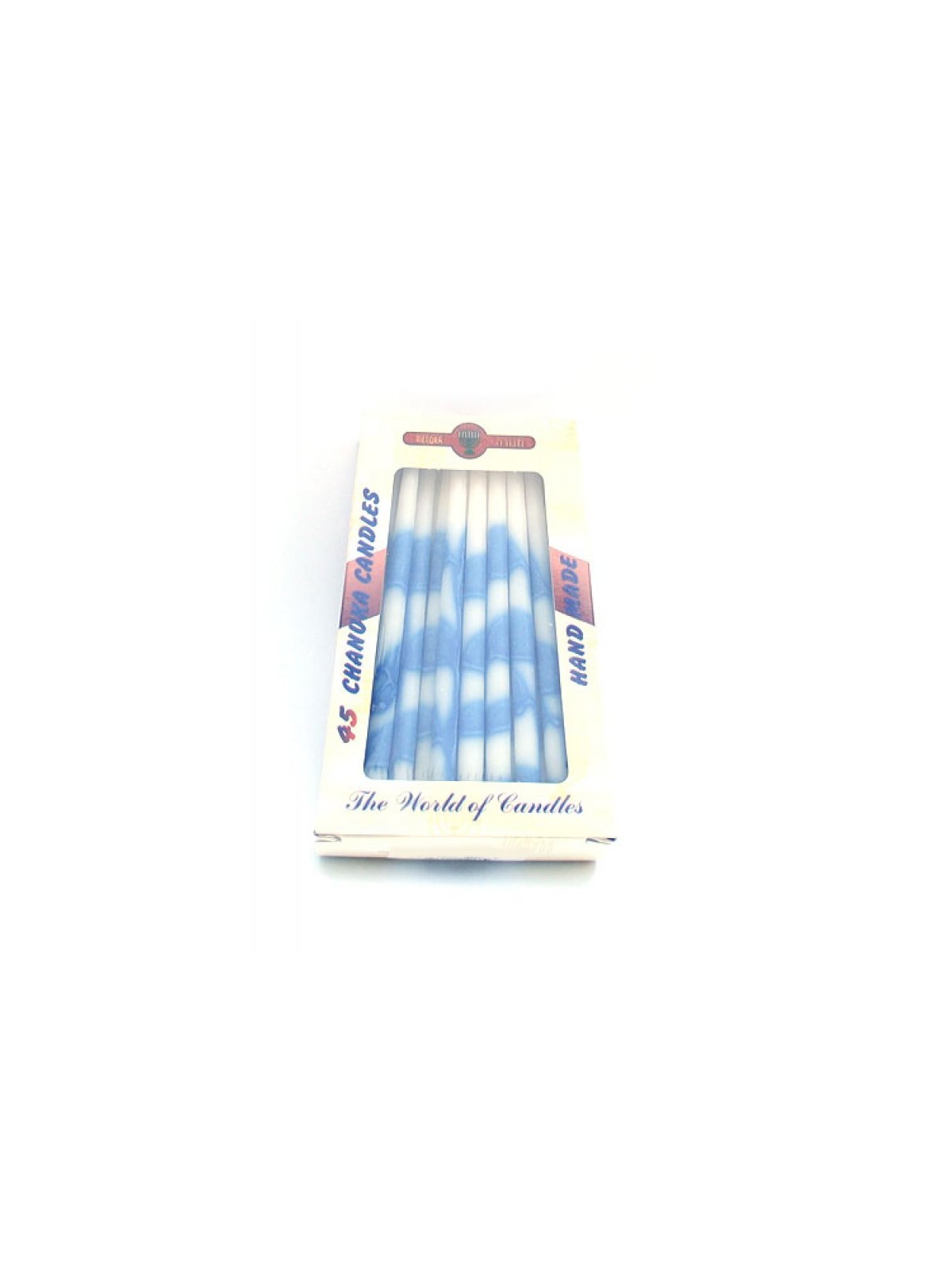 Bougies menorah de Hanoukka minces sans gouttes bleues et... | Huile et bougies