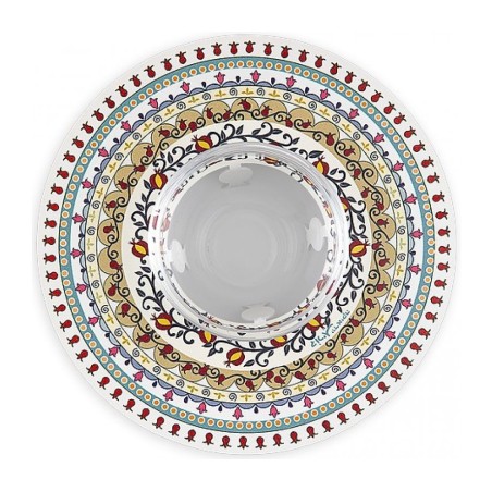 Dorit Judaica Honey Dish Glass Bowl Laser... | Jewish Gift from Israel