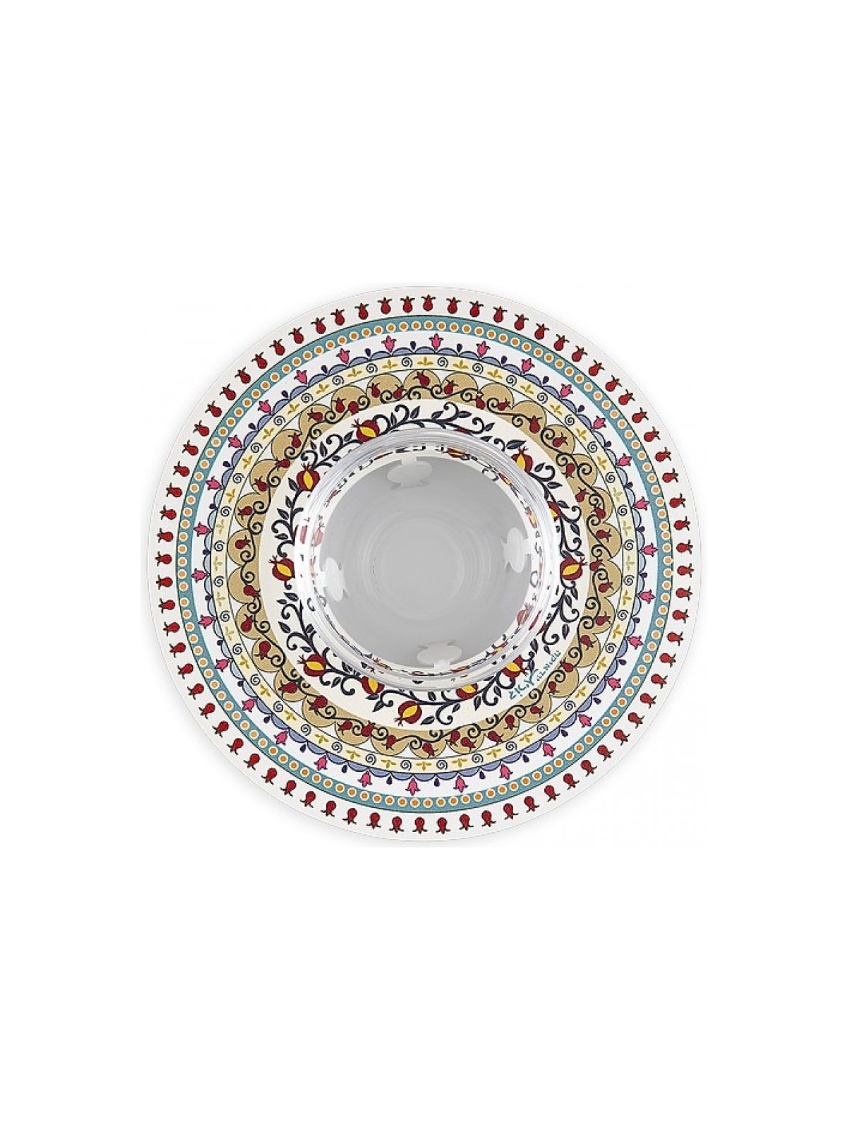 Dorit Judaica Honey Dish Glass Bowl Laser... | Jewish Gift from Israel