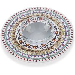 Dorit Judaica Honey Dish Glass Bowl Laser... | Jewish Gift from Israel