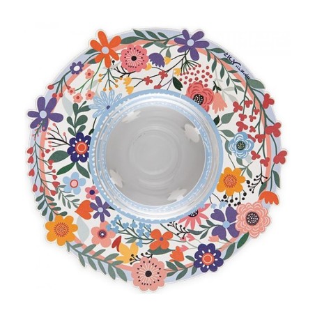 Dorit Judaica Honey Dish Glass Bowl Laser... | Jewish Gift from Israel