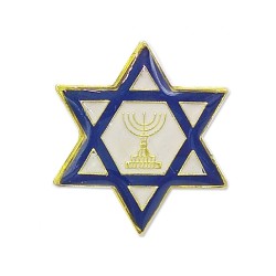 Star of David Blue White Lapel Pin | Lapel Pins
