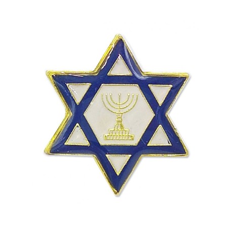 Star of David Blue White Lapel Pin | Lapel Pins