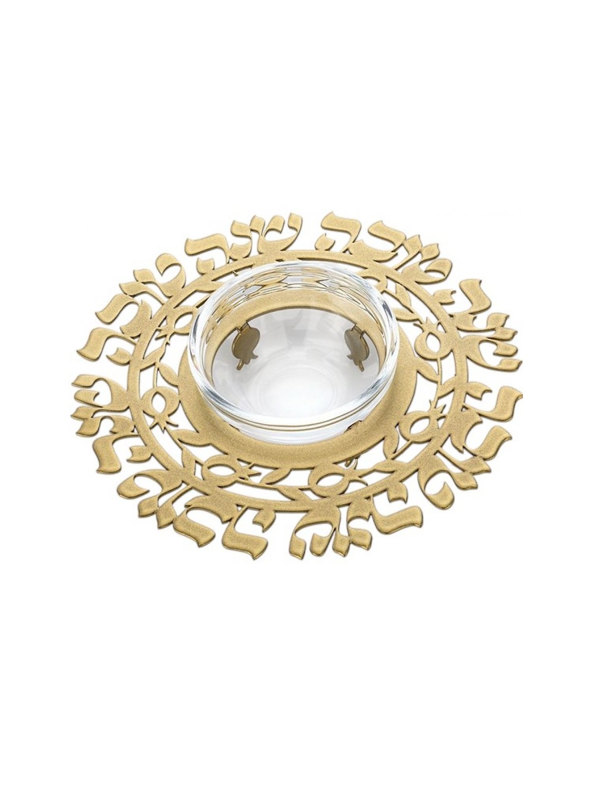 Dorit Judaica Laser Cut Gold Metal Honey ... | Jewish Gift from Israel