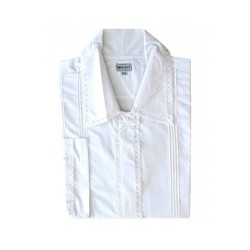 White Cotton Polyester Kittel Robe Lace Finish | Traditional Tallits