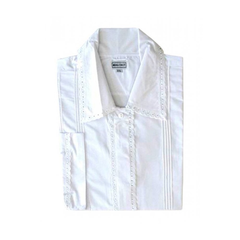 White Cotton Polyester Kittel Robe Lace Finish | Traditional Tallits