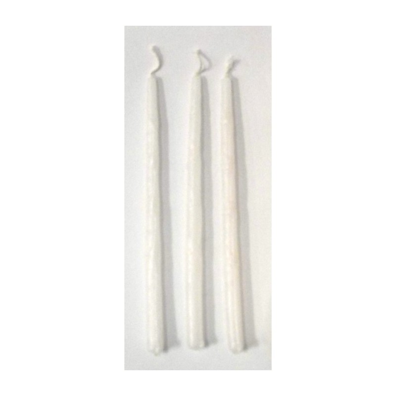 Bougies de Hanoukka sans gouttes faites à la main Blanc pur | Huile et bougies