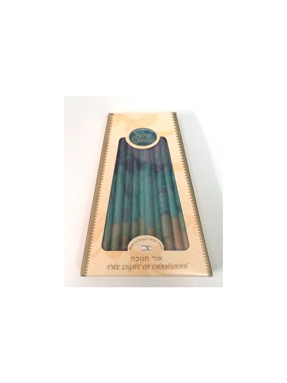 Handmade Dripless Hanukkah Candles Gold Purple and ... | Oil & Candles