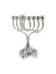 Nickel Plated Hanukkah Menorah Decorative Base a... | Hanukkah Menorah