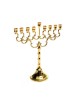Gold Color Chanukah Menorah Swirls and Bell Shap... | Hanukkah Menorah