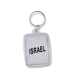 Key ring Displaying Blue and White Flag of Israel | Judaica Keychains