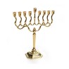 Medium Size Gold Color Contemporary Chanukah Men... | Hanukkah Menorah